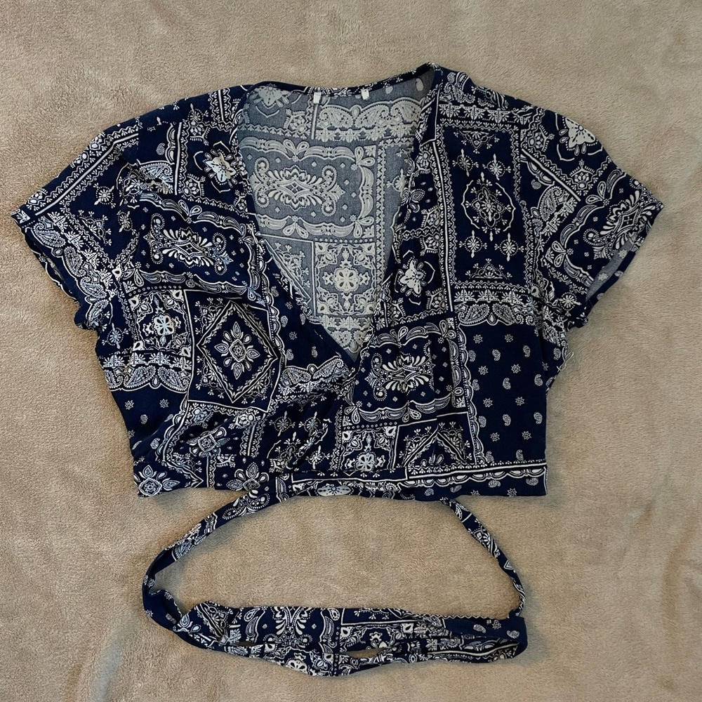 Paisley Wrap CropTop